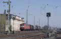 DB Cargo 140 829 + freight train from Kln Gremberg (BRD) to Aachen West (BRD) at Aachen-Rothe Erde (BRD), 3 April 2002