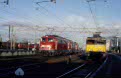 NSR 1744 enjoys the company of foreign locomotives 151 105 + 151 119 and 110 323 + 111 157 + 110 158 in Venlo (NL),February 2002