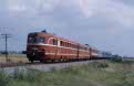 CFR 78 1019 + 78 1017 trail passenger train P 3116 (Baia Mare, RO - Arad, RO) behind CFR 60 1332 and 5 CFR coaches at Adea (RO) on 12 June 2002