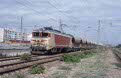 ONCF E-1355 + empty phosphate train from Casablanca Port (MA) to the south at Casa Voyageurs (MA) on 20 October 2002