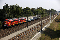 IGE organised special passenger train DPE 25152 from Hannover Hbf (D) to Odense (DK) to get Altmark Rail MY 1149 and Altmark Rail MY 1155 to the NoHAB meeting in Odense. Ashausen (D), 5 September 2014.