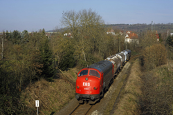 Erfurter Bahnservice MY 1131 leaves Gerstungen with photo train 69464 to Heimboldshausen on 27 February 2016.