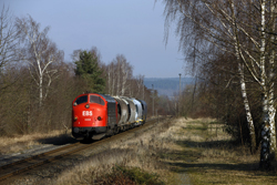Erfurter Bahnservice MY 1131 arrives at Dankmarshausen with photo train 69464 (Gerstungen - Heimboldshausen) on 27 February 2016.