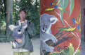 me at the entrance of Planckendael Zoo, Belgium