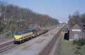TSP 6106 + ES 102 + ES 208 (both for TSP) and two break wagons from Genk Goederen (B) to Schaarbeek (B) at Winterslag (B), 7 April 2002