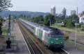 SNCF 467483 + 467528 + 10 SNCF coaches as passenger train from Boulogne-Ville (F) to Paris Nord (F) at Dannes-Camiers (F) on 7 July 2002