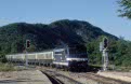 SNCF 467370 + 4 SNCF coaches as passenger train 885658 from Briancon (F) to Grenoble (F) at Aspres (F) on 26 July 2002