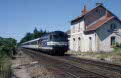 SNCF 467544 + 5 SNCF coaches as passenger train 4404 (La Croisic, F - Lyon-Part-Dieu, F) at La Ricarde on 27 July 2002