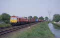 HGK PB04 + HGK DE 83 (both in use by ShortLines) + RDP container train 60122 (Acht, NL - Rotterdam Maasvlakte, NL) at Barendrecht Aansluiting (NL) on 4 June 2002