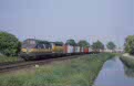 ACTS 6702 + NMBS 6220 + Vos container train 60263 (Kijfhoek, NL - Rotterdam Maasvlakte, NL) from Leeuwarden at Barendrecht Aansluiting (NL) on 4 June 2002