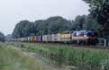 NMBS 6237 (in use by ACTS) + Vos container train 60263 + NMBS 6220 + ACTS 1253 (Kijfhoek, NL - Rotterdam Maasvlakte, NL) from Leeuwarden at Barendrecht Vork Aansluiting (NL) on 18 June 2002