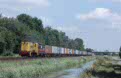 Strukton 302270 (in use by ACTS) + ACTS 6701 + Vos container train 60263 (Kijfhoek, NL - Rotterdam Maasvlakte, NL) from Leeuwarden at Barendrecht Vork Aansluiting on 27 June 2002