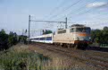 SNCF 9277 + Talgo train set from Paris Austerlitz (F) to Madrid (SP) at Guillerval (F) on 29 June 2002