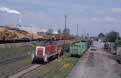 DB 290 263 + local freight train CB 59333 (Saalfeld, BRD - Ebersdorf, BRD) and DB 290 145 shunting at Ebersdorf (BRD) on 8 May 2002