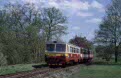 CD 810 259 with 2 trailer wagons as passenger train from Liberec (CZ) to Hradek nad Nisou (CZ) at Bily Kosetel nad Nisou (CZ) on 9 May 2002