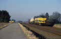 NMBS 6223 + local freight train 72512 (Antwerpen Noord, B - Neerpelt, B) at Geel (B), February 2003