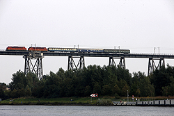 IGE organised special passenger train DPE 25152 from Hannover Hbf (D) to Odense (DK) to get Altmark Rail MY 1149 and Altmark Rail MY 1155 to the NoHAB meeting in Odense. Rendsburg (D), 5 September 2014.
