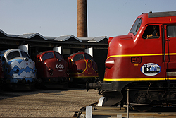 From right to left Altmark Rail MY 1149, Almark Rail MY 1155, DSB Jernbanemuseet MY 1159, MY Veterantog MY 1126 at Odense DSB Jernbanemuseet on 6 September 2014.