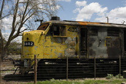 Ferrocarriles Argentinos Cargas y Log�stica S.A. Alco-Montreal FPD-7 8402 (ex-BAP, ex-ALL) just burned out a week before. Probably none of this locomotive type is still in service. At least I didn't spot one. Laboulage (Linea San Martin), 19 November 2015.