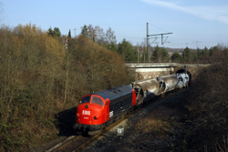 Erfurter Bahnservice MY 1131 leaves Gerstungen with photo train 69464 to Heimboldshausen on 27 February 2016.