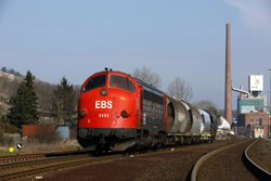 Erfurter Bahnservice MY 1131 leaves Heringen with photo train 69464 (Gerstungen - Heimboldshausen) on 27 February 2016.