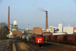 Erfurter Bahnservice MY 1131 leaves Heringen as DSB MY 1131 with photo train 69504 (Gerstungen - Heimboldshausen) on 27 February 2016.